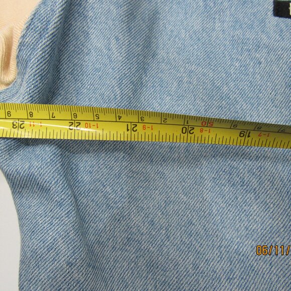 Vintage 90s Rare Kenwood Speed of Sound Tour Denim Varsity Bomber Jacket Lg - Picture 8 of 14